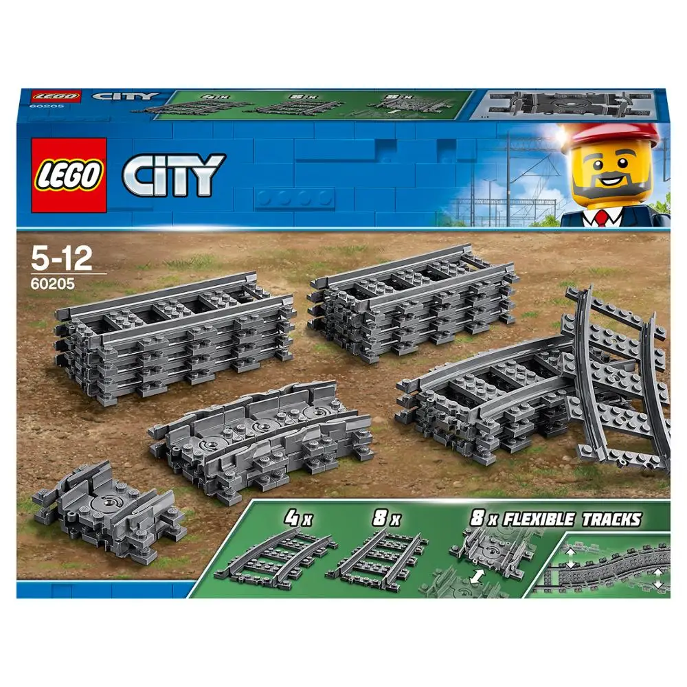 Конструктор LEGO City Trains 60205 Рельсы|Блочные конструкторы| |