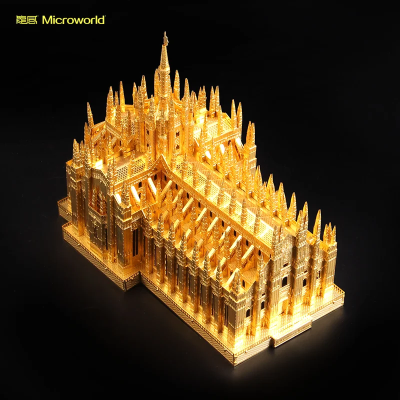 

Microworld Italy Duomo di Milano World's Great Architectures 3D Metal Puzzle Kits DIY Model Cut Jigsaw Toys J045 For Adult Gifts