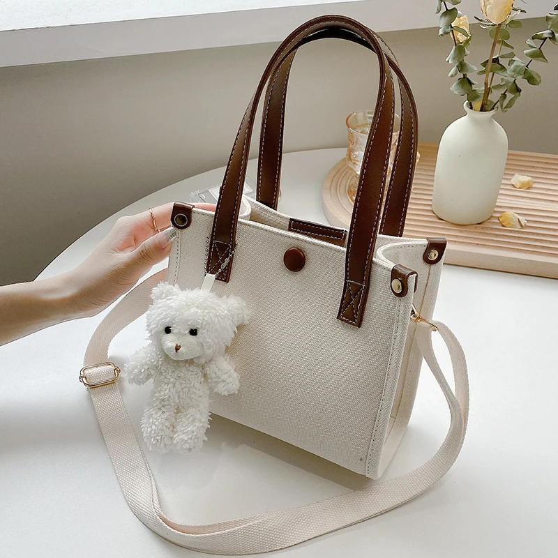 

2022 New Canvas Summer Simple Brand High-Quality Texture All-Match Western-Style Women'S One-Shoulder Crossbody Small Handbag