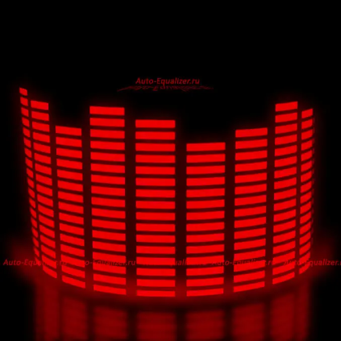 Equalizer on the rear glass of car (red 80x20 cm) | Автомобили и мотоциклы