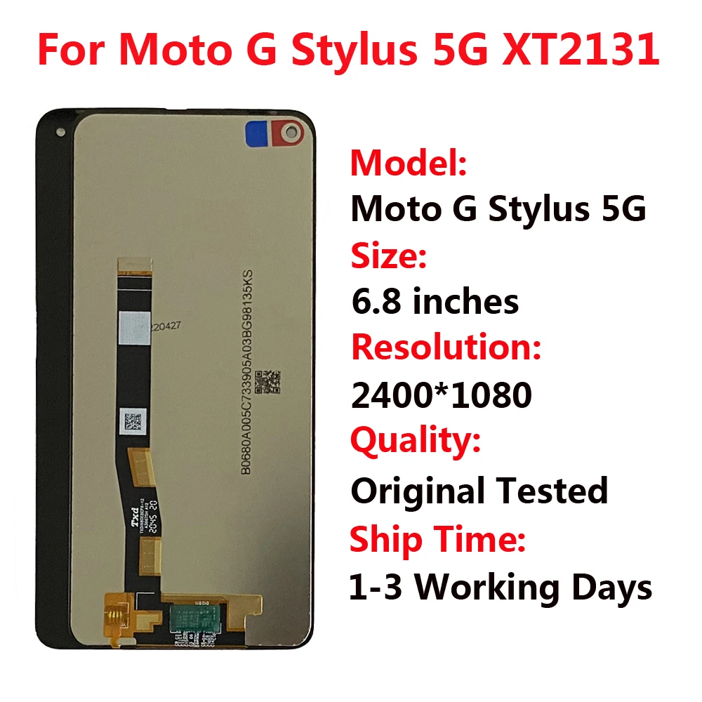 Для Motorola Moto G Stylus XT2043 ЖК-дисплей с сенсорным экраном для 2021 XT2115 5G XT2131 2022