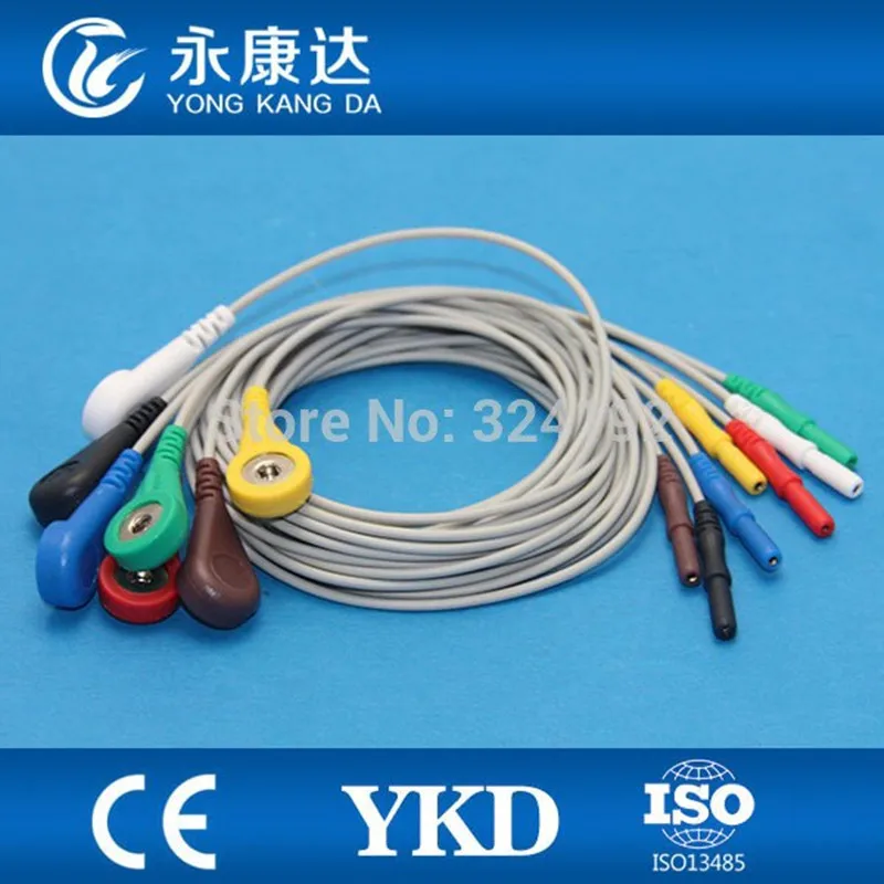 Универсальный Din1.5 кабель для ЭКГ 7leads Snap IEC Бесплатная доставка|cable iec|cable universalcable ecg