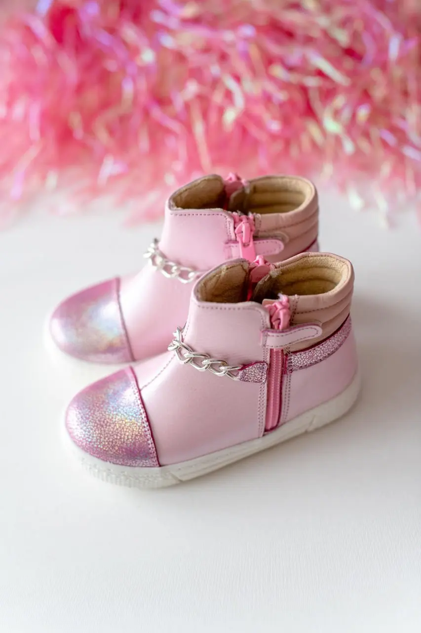 

Kids Casual Shoes Autumn Winter Fashion Genuine Leather Soft Fur Girl Boots Snow Sports 23-27 Floral Orthopedic