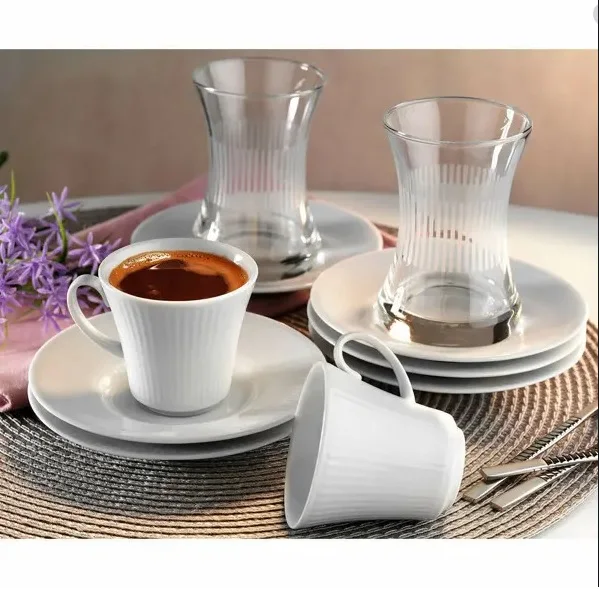 Кофейная чашка со вкусом чая чашки и блюдца 12 шт. традиционные турецкие мотивы