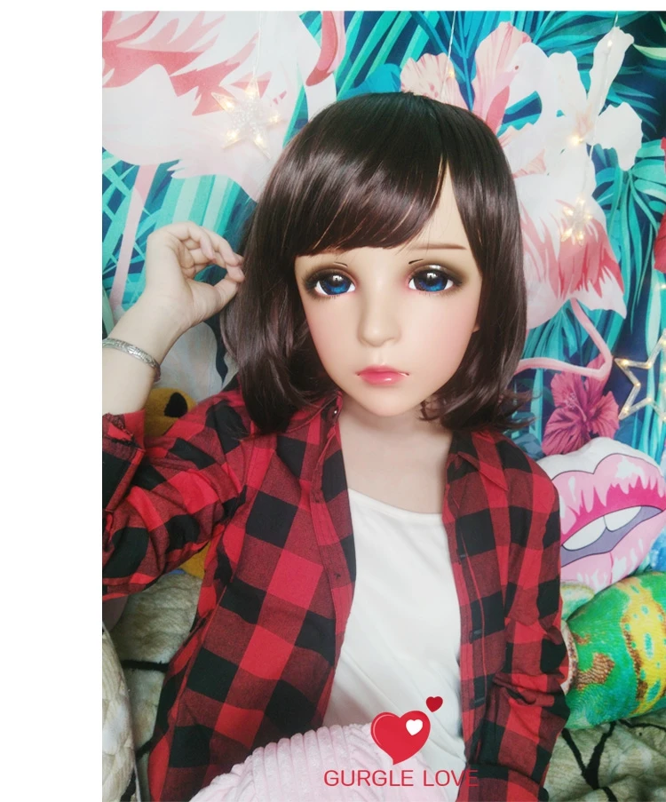 (LAN) Женская милая смоляная маска кигуруми на половину головы с глазами BJD косплей