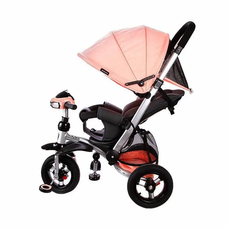 Велосипед коляска трехколесный Stroller trike 10x10 AIR Car персик Moby Kids 641075|Велосипеды| |