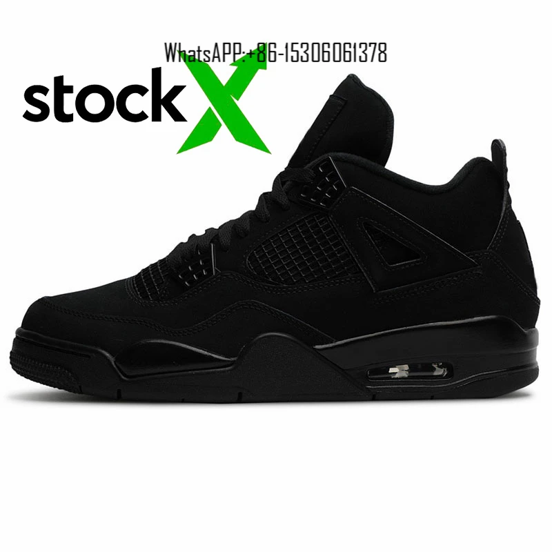 

High quality Cheap 4s Designer Basketball Shoes 4 Union What The Black Cement Men Women Sports Trainer Us 5.5-13