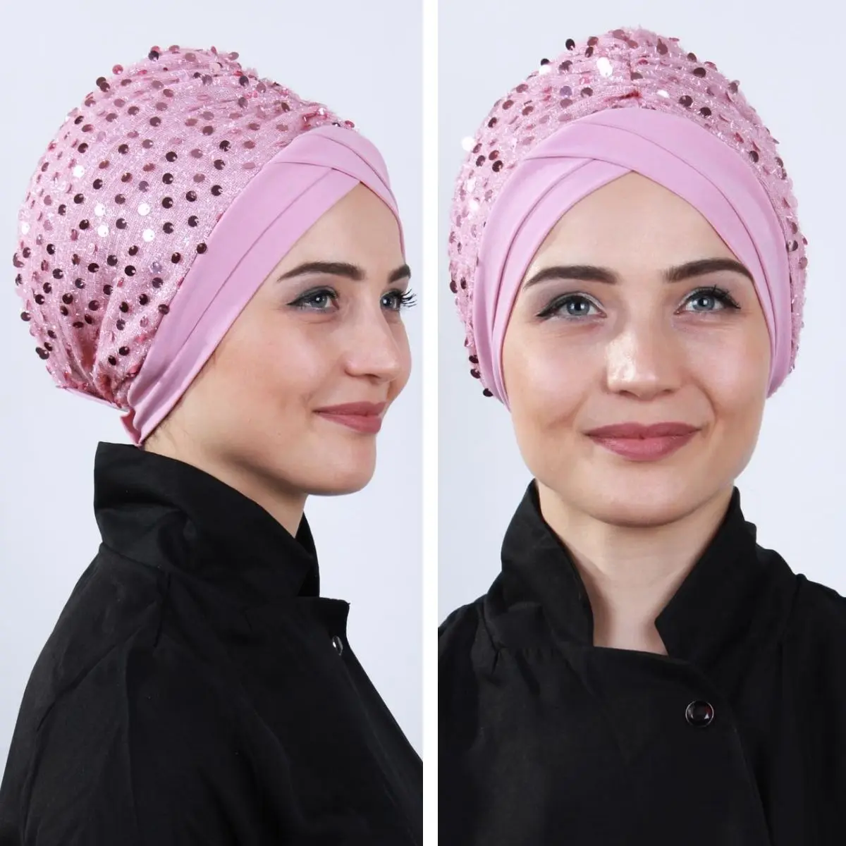 

Draped Sequin Bonnet Seasonal Summer Women Muslim Fashion Hijab Clothing Islamic Prayer Dress CasualTurkey Dubai Useful Evening