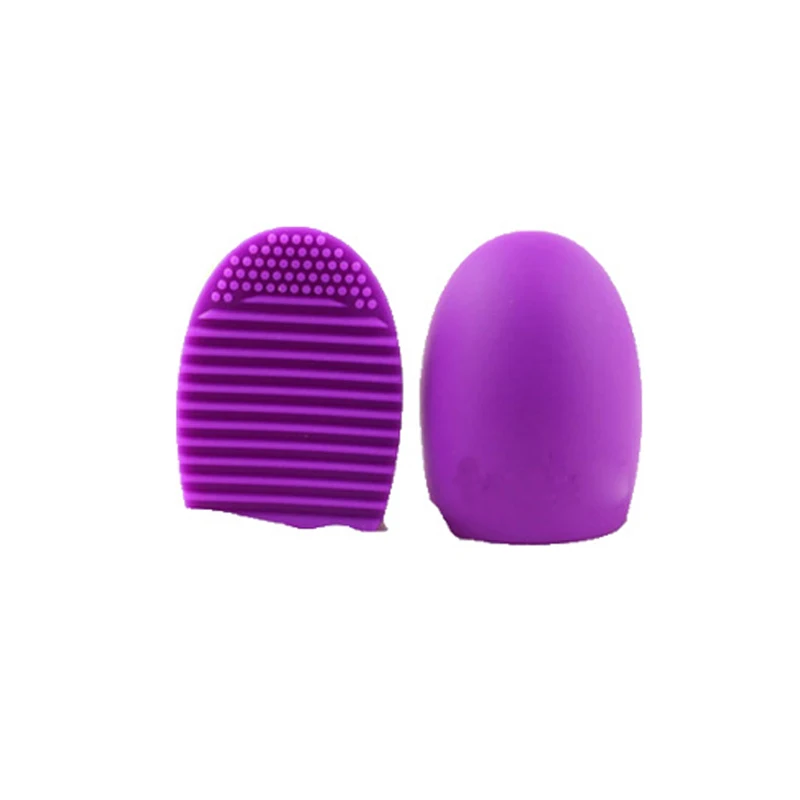 Dark purple Силиконовые кисти для макияжа Чистящая подушечка матовая кисть моющие Инструменты Косметическая щетка для чистки инструмента - Handle Color: Dark purple