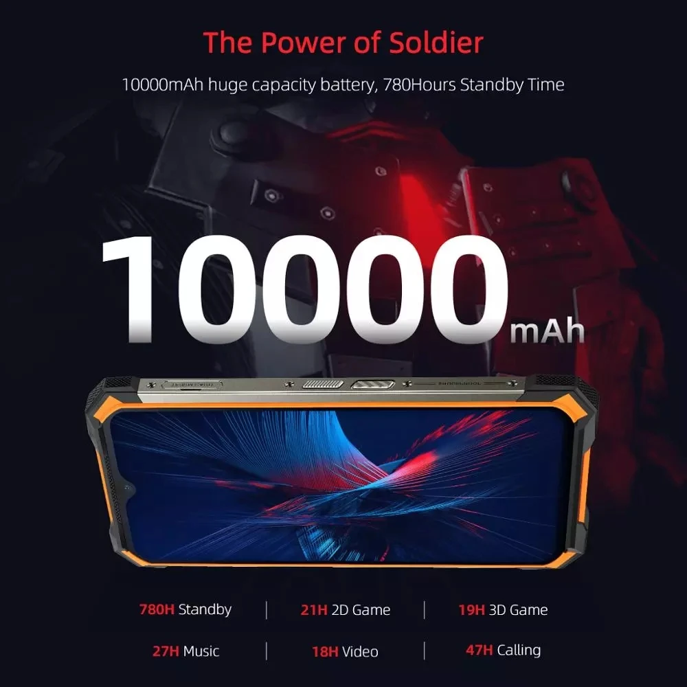 

DOOGEE S88 Pro 6.3''Smartphone 10000mAh Endurance 6GB 128GB HelioP70 Android Mobile Phone 16MP 21MP HD Camera Global Cellphone