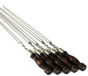 Шампур с деревянной ручкой для грибов 60 см