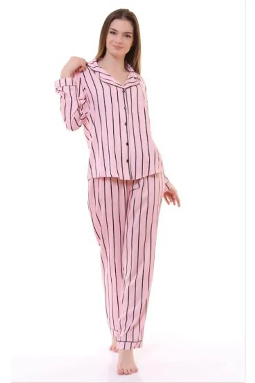 

Women's Pajamas Set Knitted Cotton Turndown Collar Buttoned Pocket at Home Comfortable Bed Everyday Wearable Warm Soft S M L XL