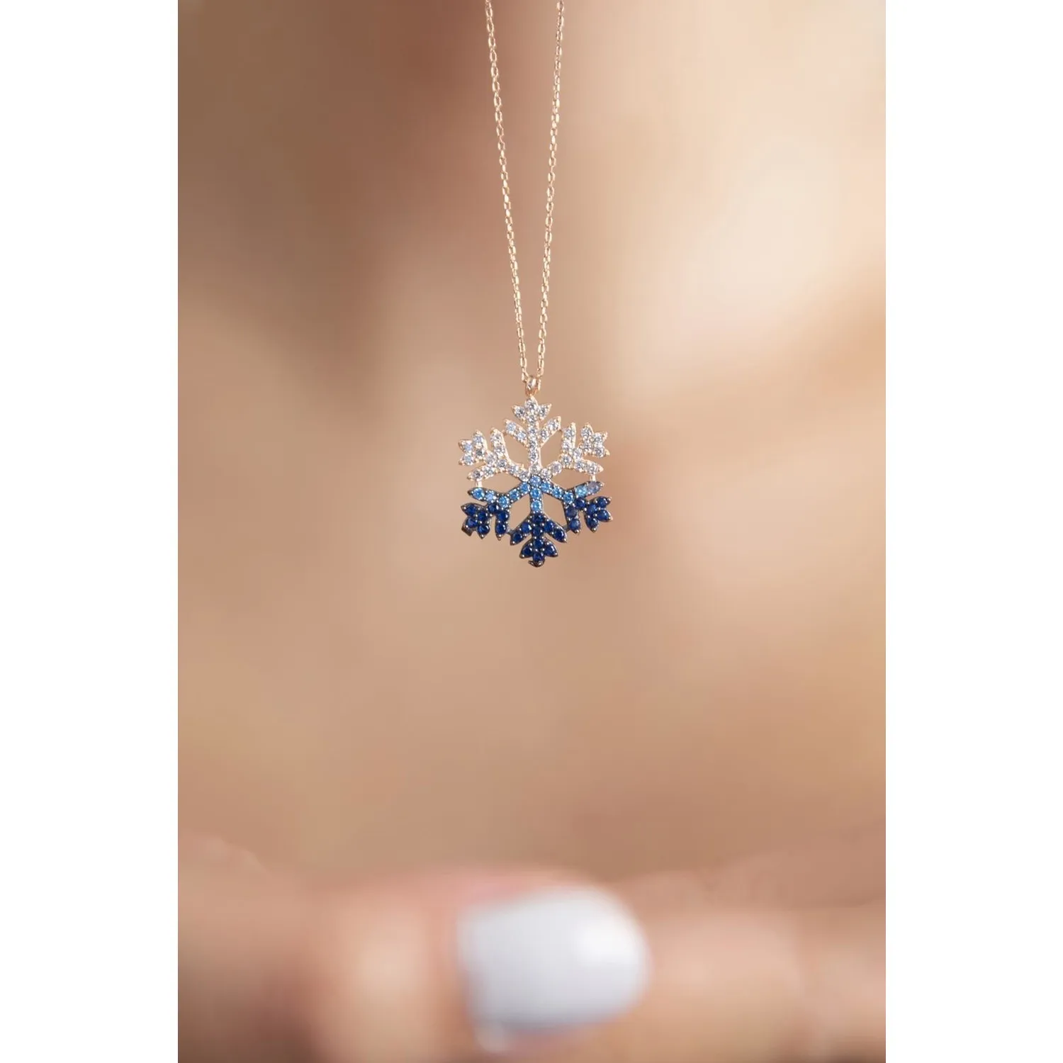 

Silver Snowflake Pendant 925 Sterling Silver Necklace