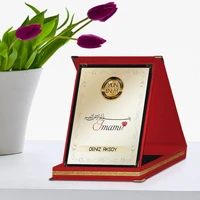 personalized best i%cc%87mam%c4%b1 red plaque award of the year 2