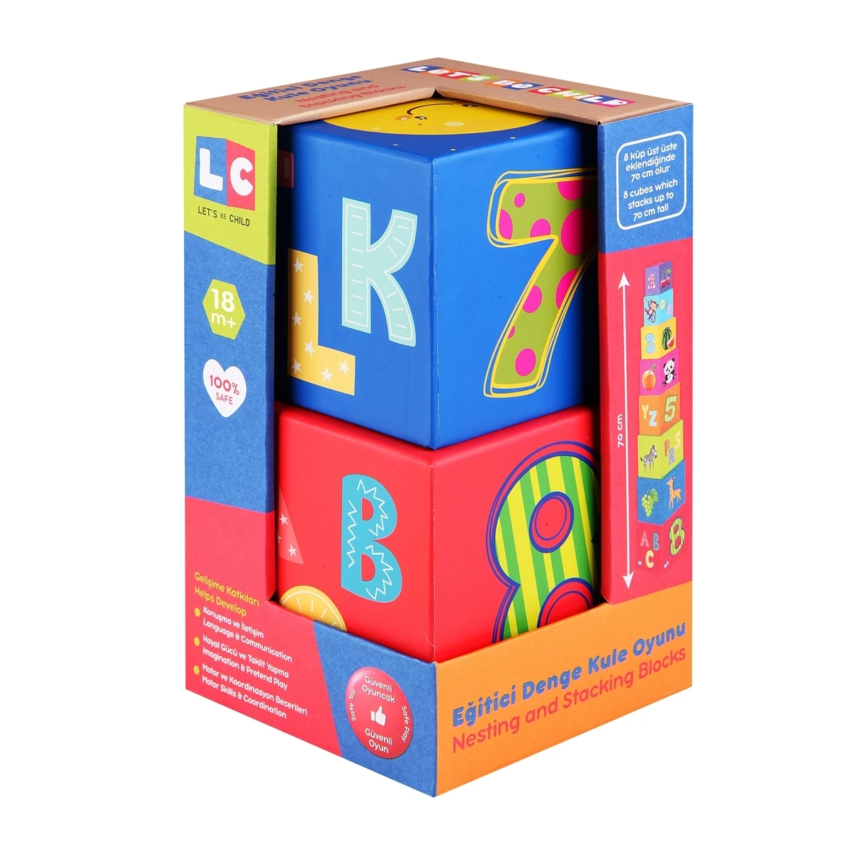 LC развивающая балансировочная башня красочные цифры буквы животные фрукты