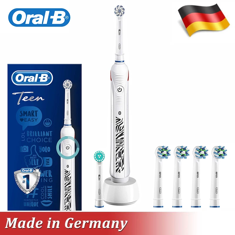 Oral B электрическая зуб щетка Зубы Белые Для Детей Перезаряжаемые 3 Режима Чистки