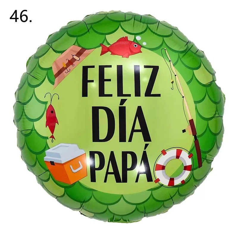 20 шт. круглых 18-дюймовых испанских гелиевых шаров на день счастливого отца