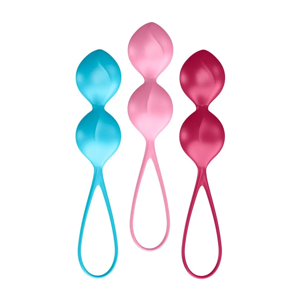 Набор вагинальных шариков Satisfyer Balls C03 Double Силикон Ассорти Ø 3 см| |