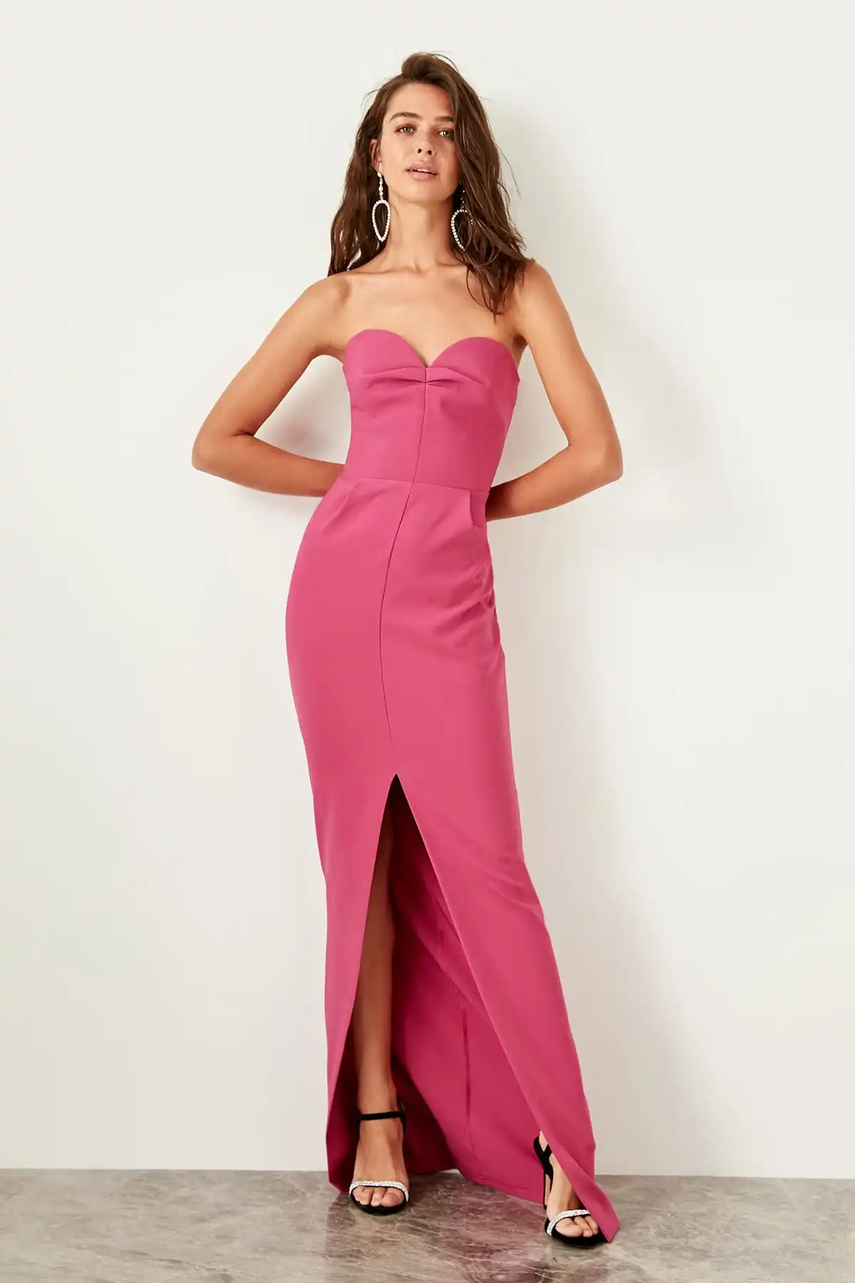 Trendyol разрезы вечернее платье TPRSS19BB0291|Вечерние платья| |