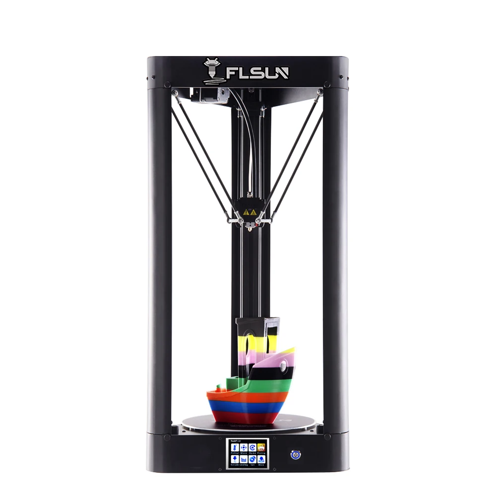 Flsun Kossel Delta 3d принтер кровать с подогревом Предварительная сборка 32 бита материнская плата Touch Titan extrtuder 3d принтер QQ-S