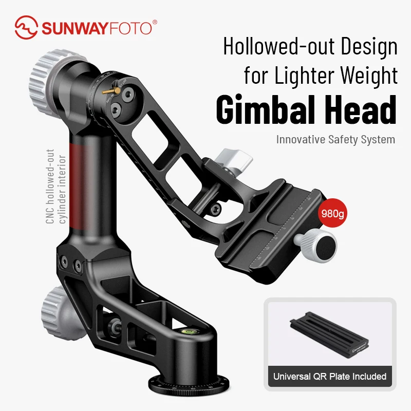 SUNWAYFOTO GH-02 штатив-Трипод с поворотной головкой и QR пластина алюминиевая для