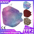 Маска для взрослых KN95 FFP2 с галстуком и принтом, 5 слоев, CE KN95