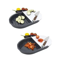 kitchen plastic chopping boards cutting board with double chamber cut potato onion meat vegatable fruit tools wooden accessorie