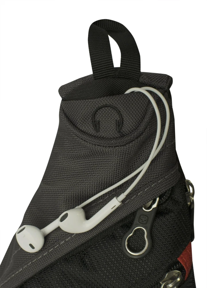 Рюкзак Swissgear с одним плечевым ремнем черный/серый 25x15x45 см 7 л|Рюкзаки| |