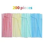 200 шт., одноразовые Разноцветные полосатые локти