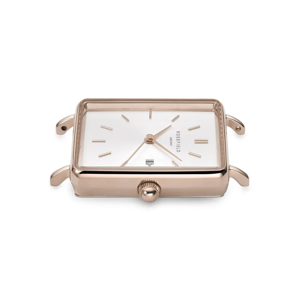 Reloj Rosefield mujer QVSRD Q014 Boxy White Sunray Silver rosegold Duo cuadrado|Женские наручные часы| |