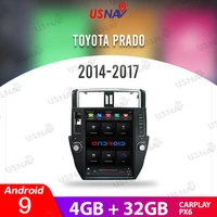 usnav 12 1 4g32g for toyota land cruiser pardo 2014 2017 tesla screen android 9 car multimedia gps navi stereo carplay dsp px6