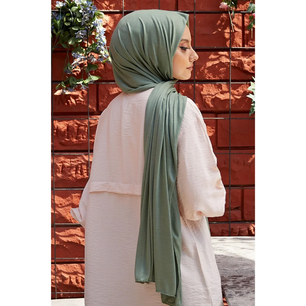 Hijab Plain Combed Cotton Scarf Four Seasons Ramadan Muslim Women Hijab Abaya Islamic Turban Muslim Women Bridal Veil Hijab Jersey Cap