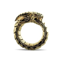 vintage punk dragon skeleton rings for men chunky copper alloy hip hop mortorcycle biker rock rap gothic mens ring jewelry gift