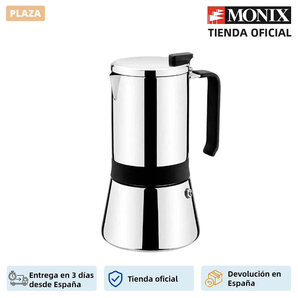 Monix Aroma Итальянская Кофеварка из нержавеющей стали 18/10 емкостью от 4 до 10 чашек. Для