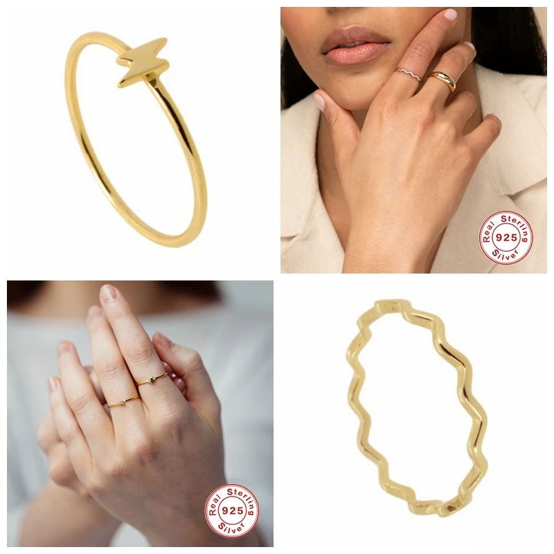 Минималистичное повседневное кольцо INS 925 на палец для женщин девушек
