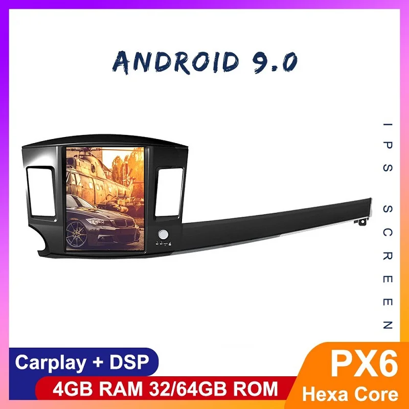 

Android 9 4GB Tesla Style Car GPS Navigation For Mitsubishi Lancer 2007-2017 Car Head Unit Multimedia Player Radio Tape Recorder
