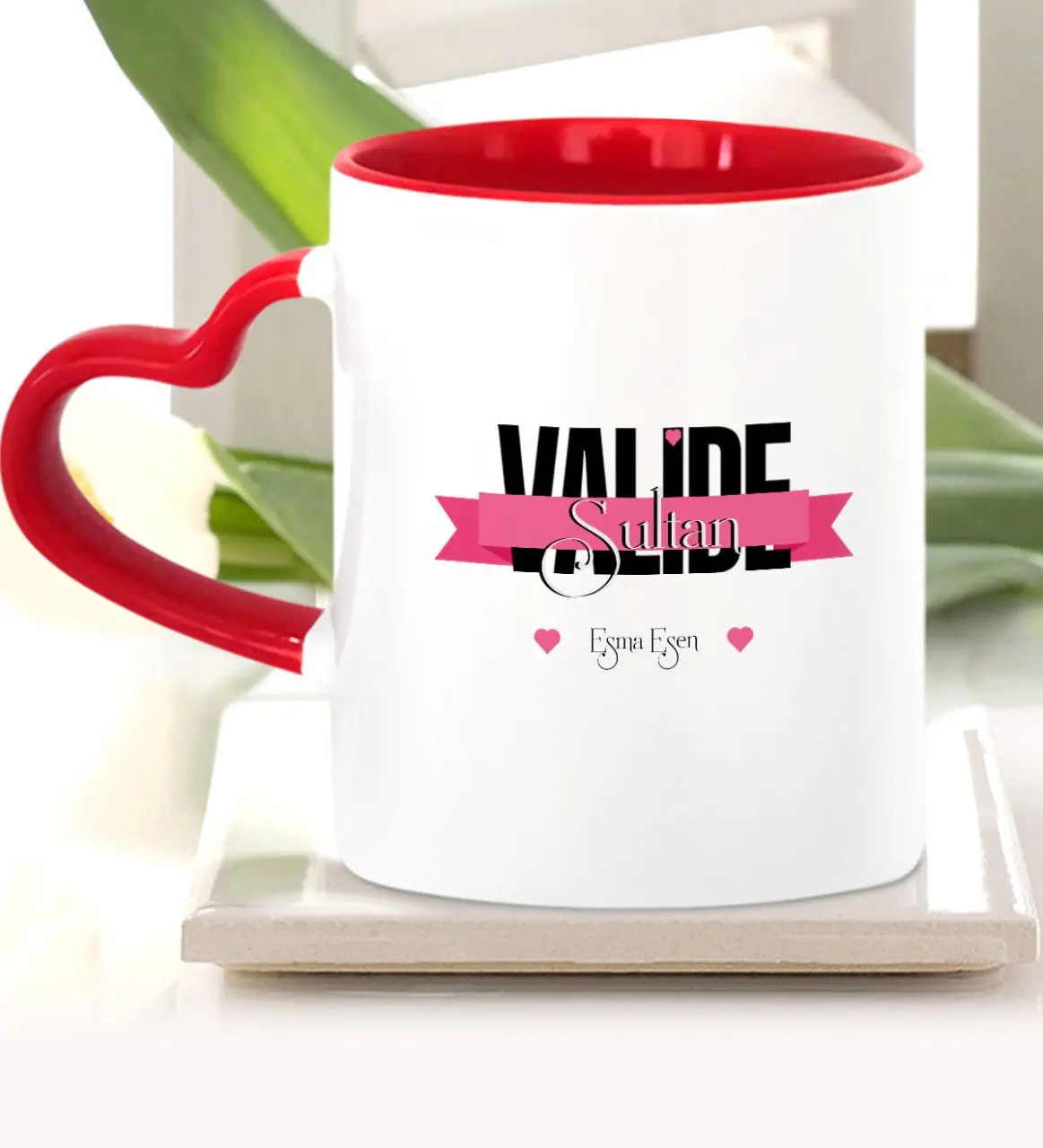 

Personalized Valide Sultan Red Heart Mug Cup-1