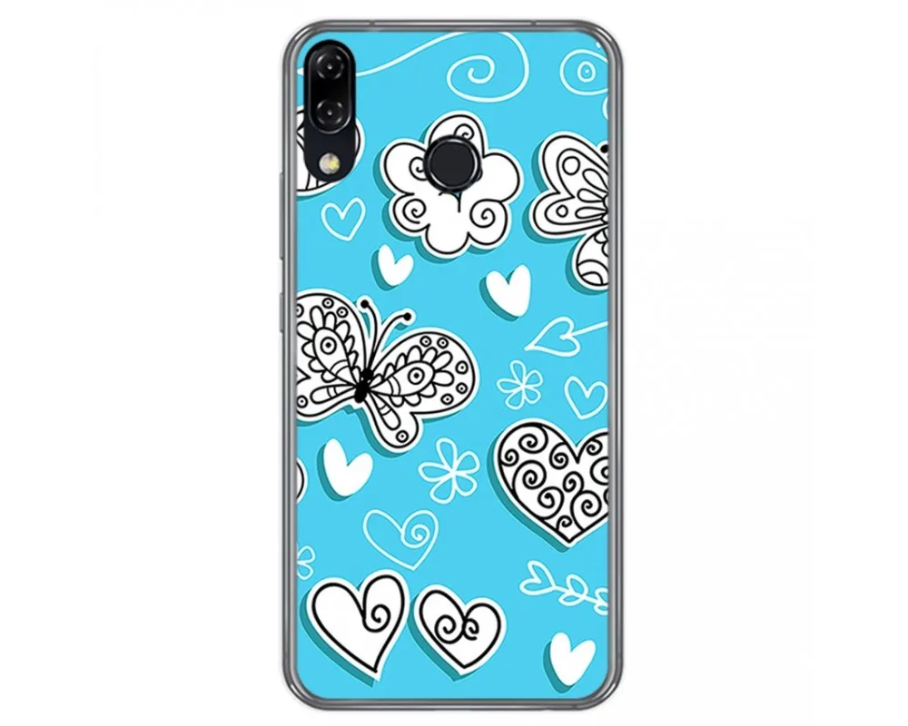Гелевый ТПУ чехол для Asus Zenfone 5 Ze620Kl дизайн бабочки рисунки|Бамперы| |