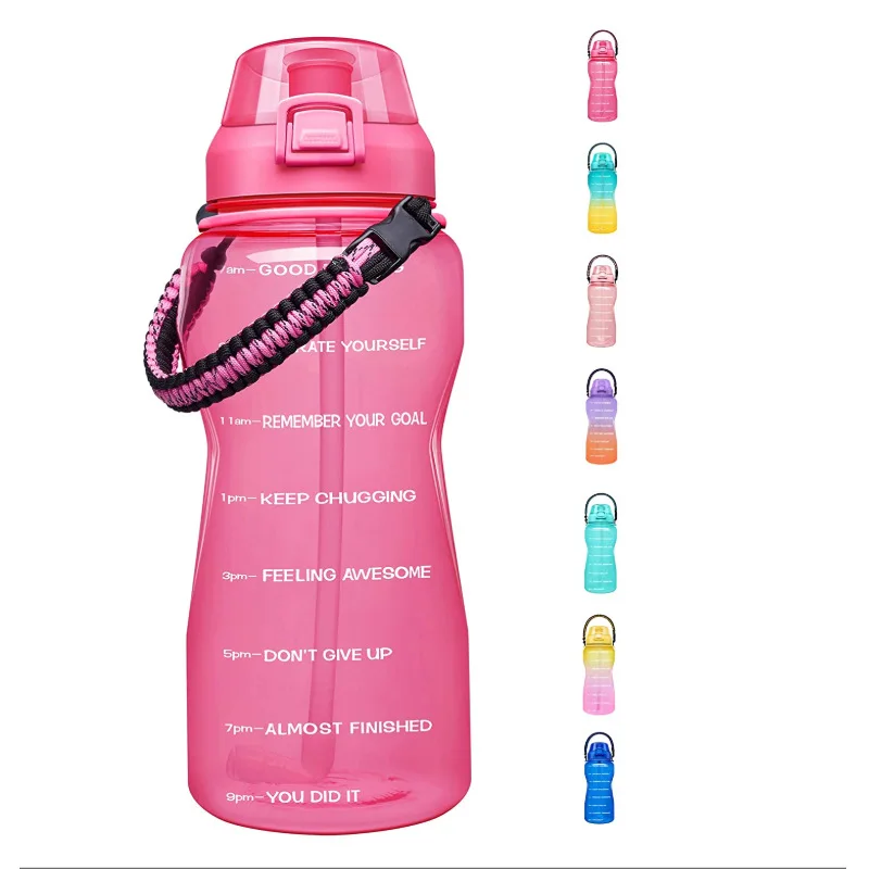 

Sports bottle motivational bottle bicycle creative custom 2 cups color gradient movement 3.78 L2L mass sports bottle