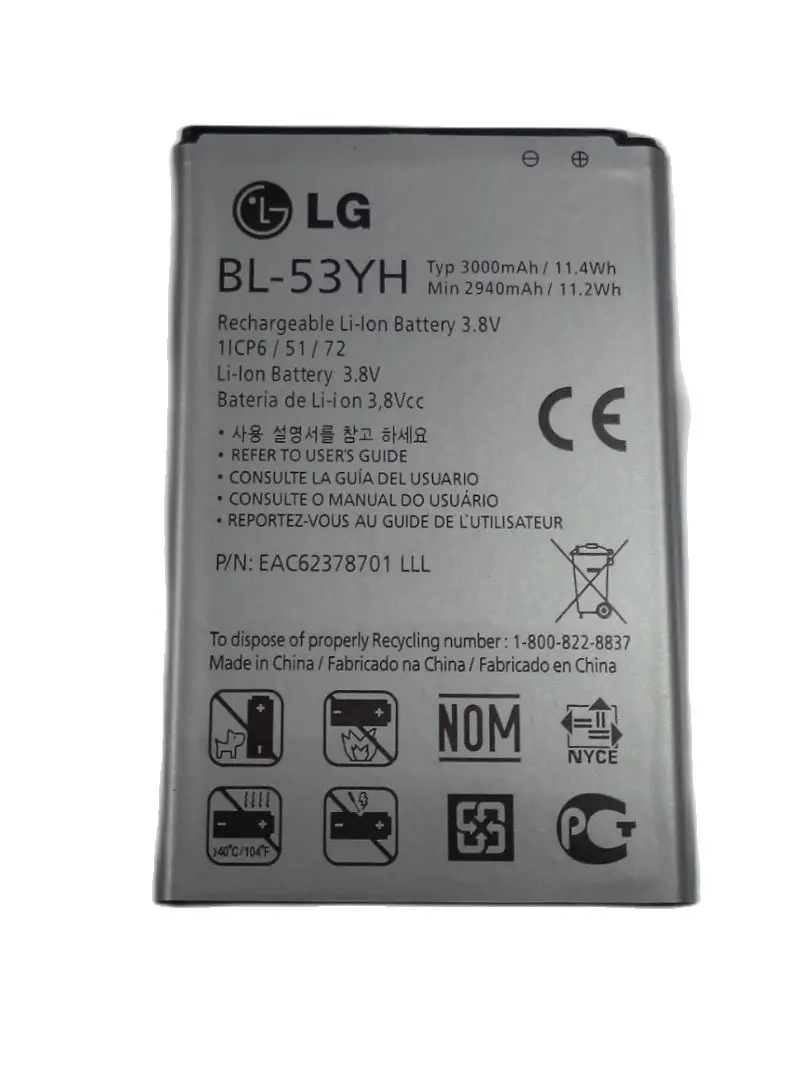 Аккумулятор BL-53YH для телефона LG D830 G3 D850 D851 D855 F400 LS990 VS985 Stylus D690 | Мобильные телефоны
