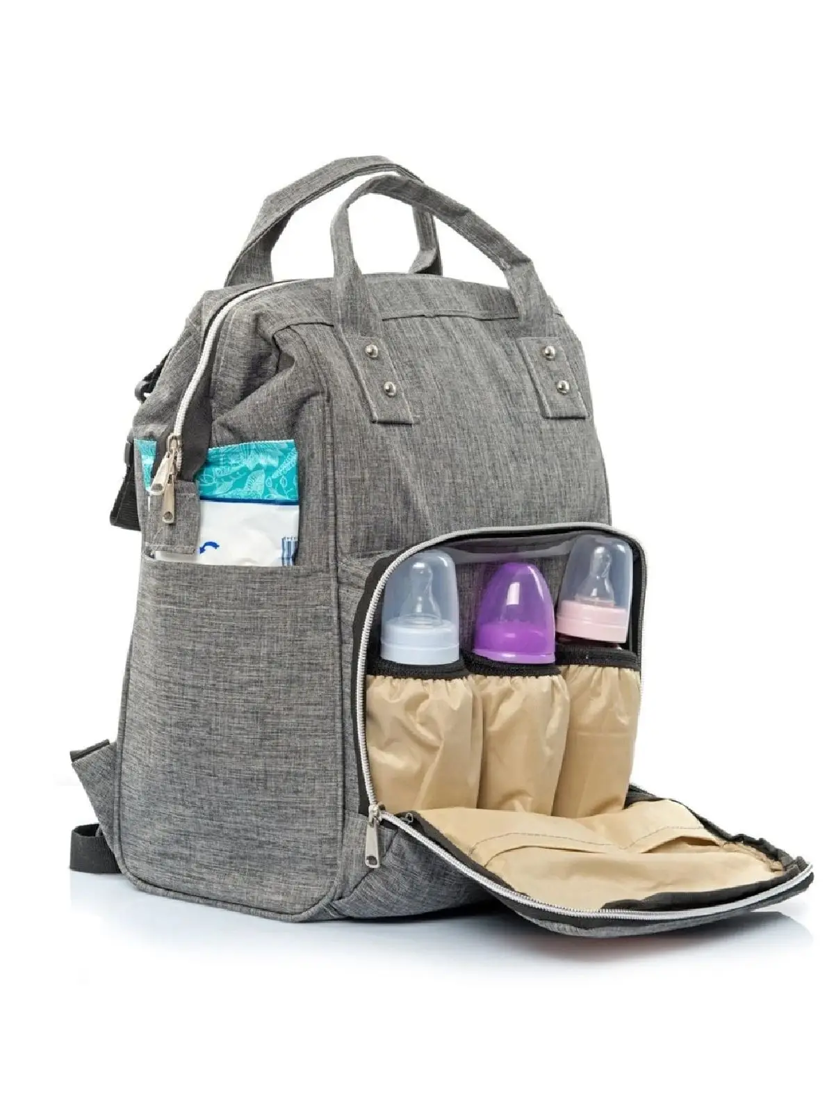 Вместительный рюкзак для мам и малышей, многофункциональная Водонепроницаемая прочная тканевая сумка для подгузников, товары для ухода за ...