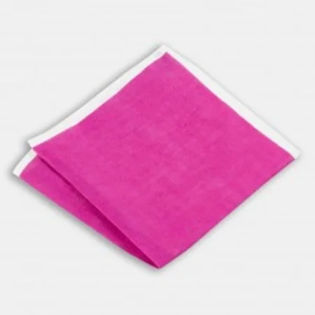

Fuchsia white linen handkerchief 67827811