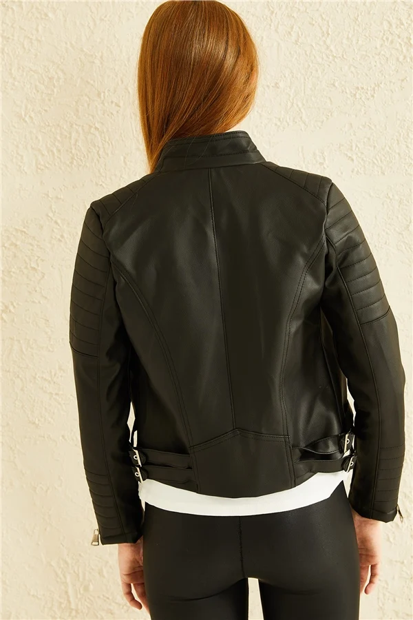 

Sports leather Coats leather jacket women coat