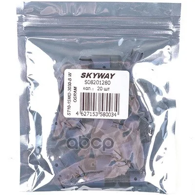 Автолампа Диод T10 (W5w) 12v 1smd 1-Конт Белая Skyway B Osram Стопы Задние Противотуманные Фары