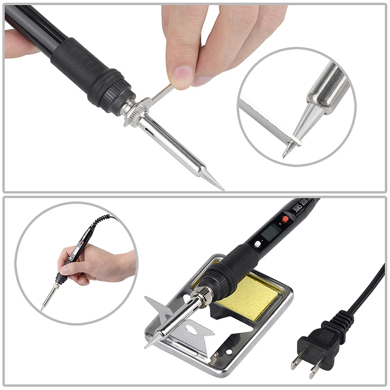 

JCD 908S Electric Soldering Iron Kit LCD Digital Welding Pen BGA Soldering Iron Solder Welder Tip Tin Pencil for Home DIY 80W