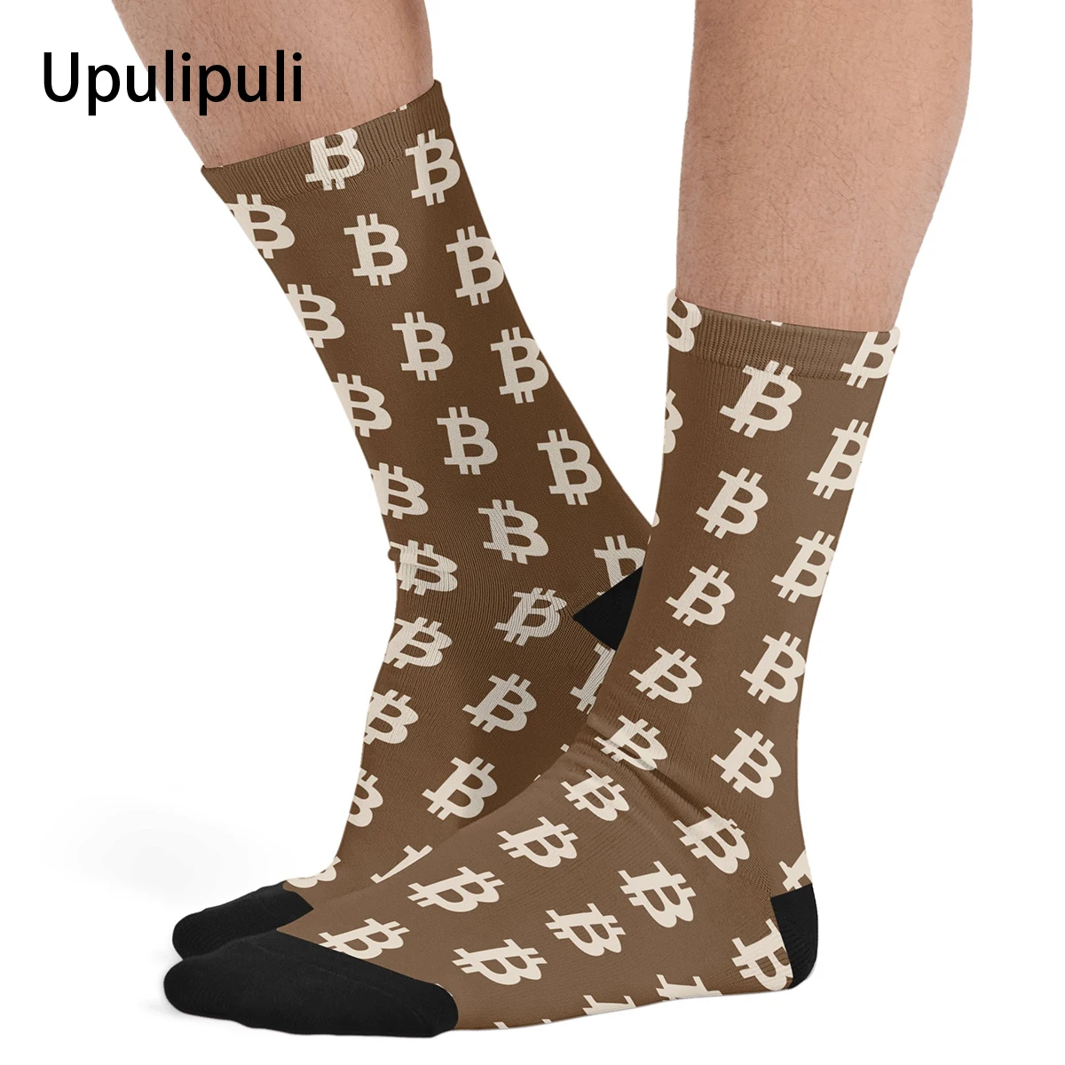 

Men Bitcoin Cryptocurrency Thick Contrast Color Socks 85% Polyester Clothing Socks Crypto Currency BTC Middle Tube Socks Socks