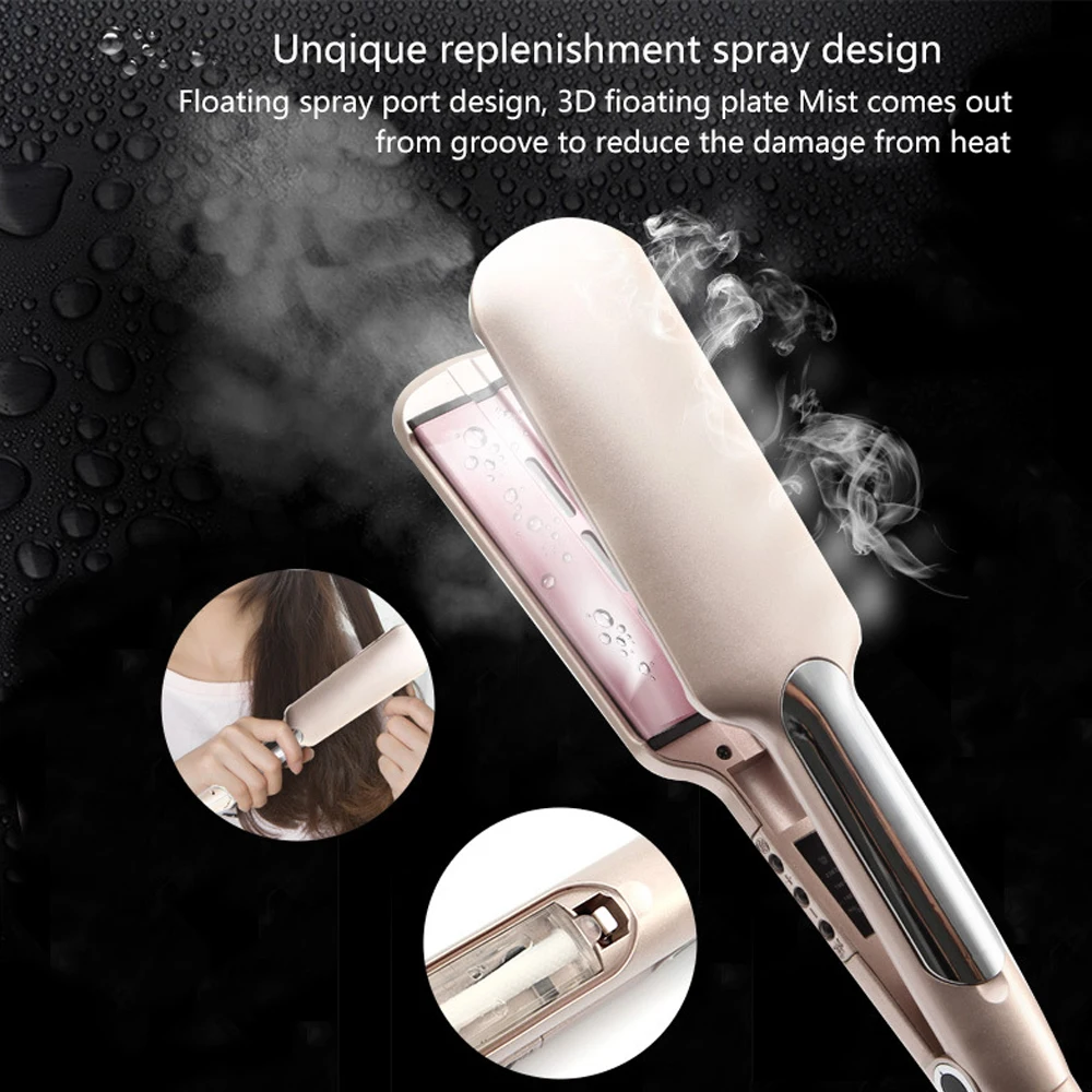 RUCHA Профессиональный паровой выпрямитель для волос инфракрасный плоский утюг