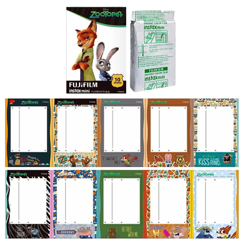 Fujifilm Instax Mini ZooTopia Instant 10 пленка для Fuji Mini 7s 8 8+ 9 25 50s 70 90 300 SP-1 2 принтера