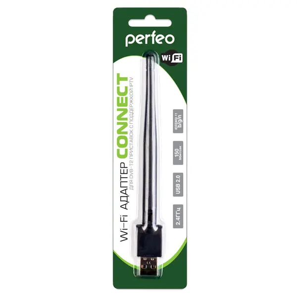 Perfeo адаптер беспроводной &quotCONNECT&quot USB-WiFi для DVB-T2 приставок с поддержкой IPTV чипсет