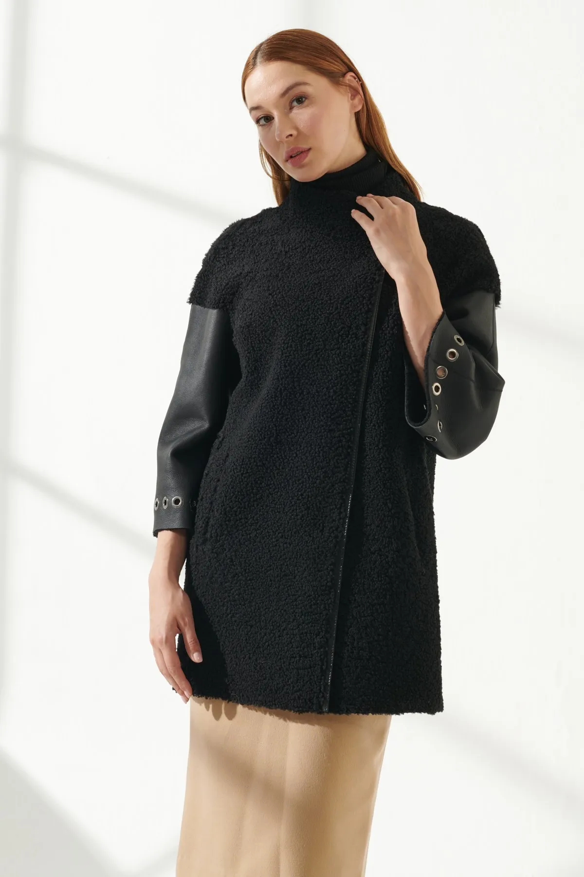 Women's Fur Leather Jacket Winter Warm Coat Design Clothing Products Classic Plush Coat Turkiyede Produced Long Parka Fashion enlarge